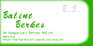 balint berkes business card